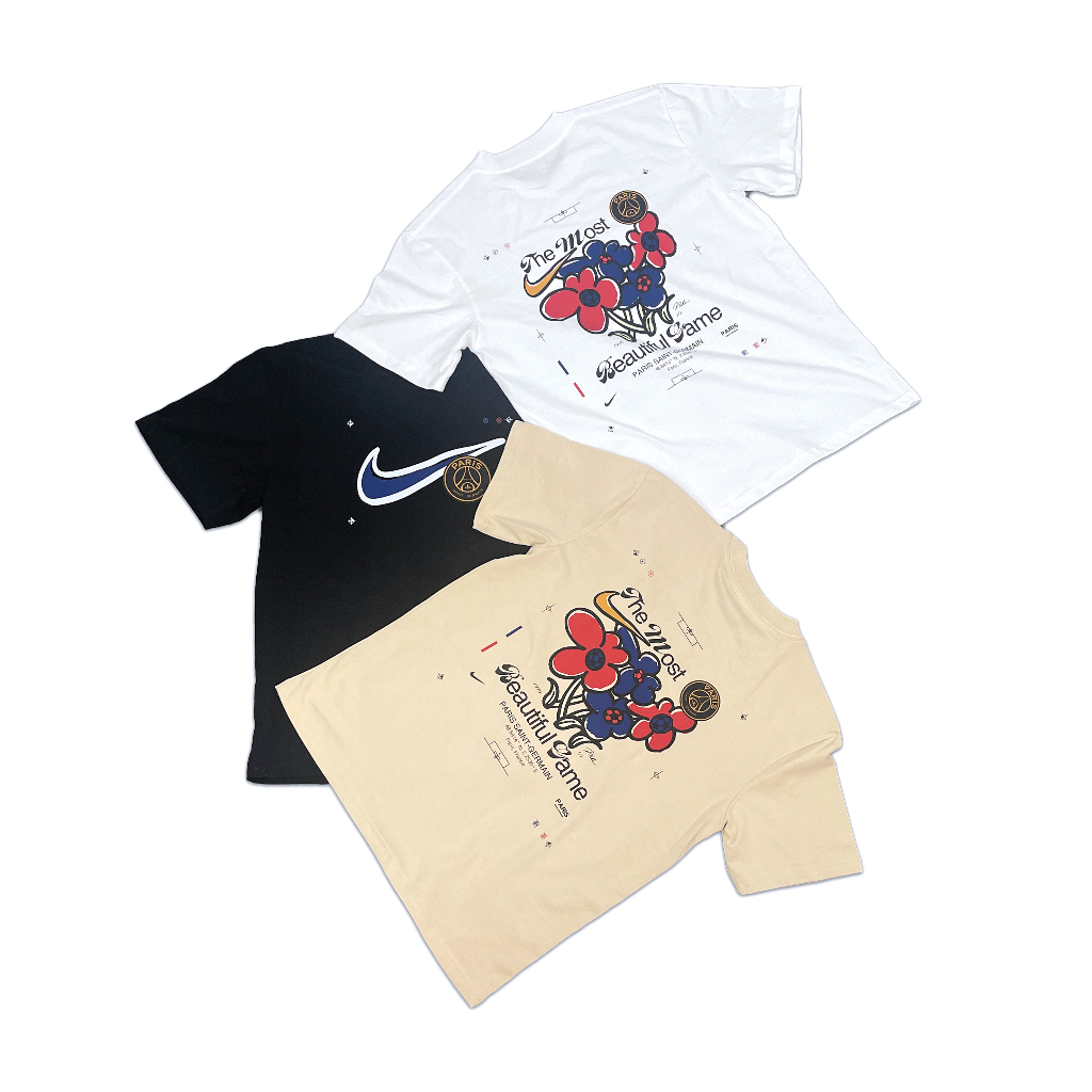 Áo thun nam nữ NIKE X PSG Cotton 100%, Form Oversize cao cấp VNXK ảnh thật định lượng vải 250GSM