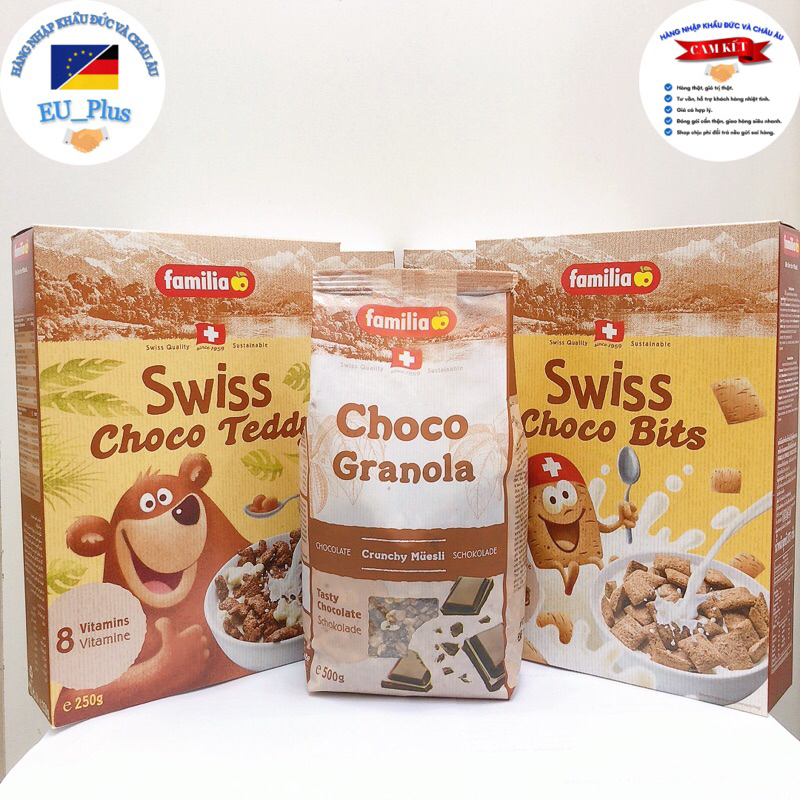 Ngũ cốc cao cấp Familia - Chocolate 500g - không đường Original Swiss 500g