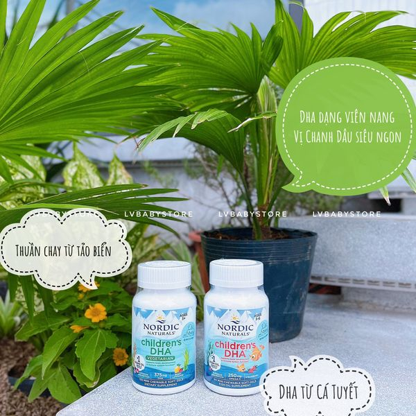 𝐃𝐇𝐀 𝐍𝐎𝐑𝐃𝐈𝐂 dạng viên từ cá & tảo biển cho bé
