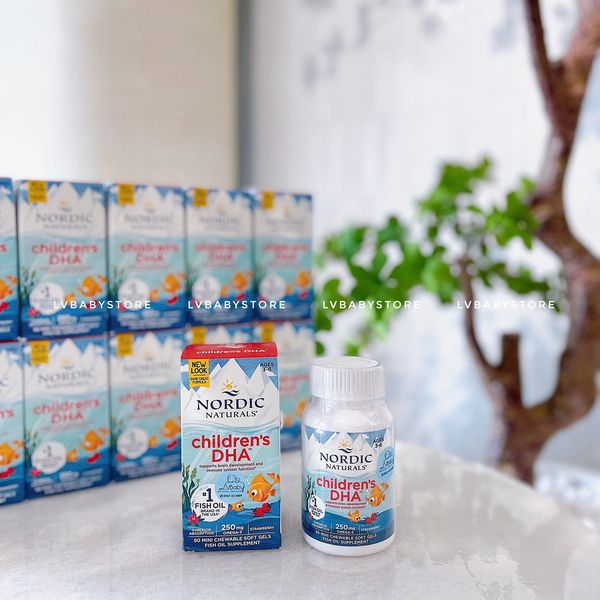 𝐃𝐇𝐀 𝐍𝐎𝐑𝐃𝐈𝐂 dạng viên từ cá & tảo biển cho bé