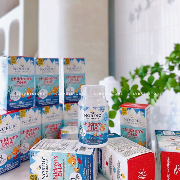 𝐃𝐇𝐀 𝐍𝐎𝐑𝐃𝐈𝐂 dạng viên từ cá & tảo biển cho bé