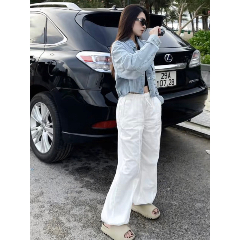 Áo Khoác Jeans Xanh Crotop Z.A.R.A  Áo Khoác Jeans Ngắn Tay Dài Cho Nữ