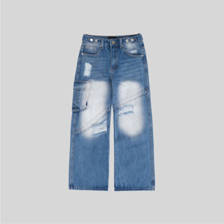 CROSS LOW RISE JEANS / Washed Blue