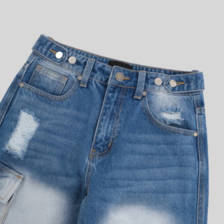 CROSS LOW RISE JEANS / Washed Blue
