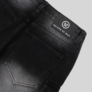 DENIM SHORT / Washed Black