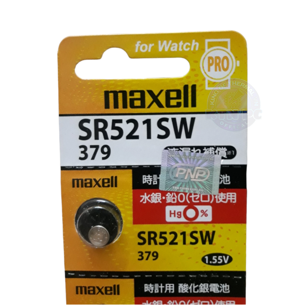 Pin đồng hồ Maxell SR521SW SR521 / 521 / 379 Xuất Xứ Japan Hàng chính hãng