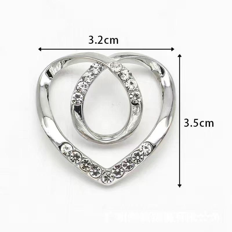 Ghim cài khóa vòng tim đá tạo eo croptop thắt eo váy áo khăn choàng tiện lợi sang trọng trang trí đẹp Tatitava