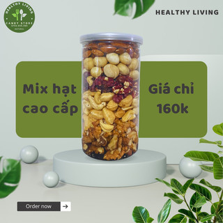 Hạt granola dinh dưỡng cao cấp mix 5 loại hạt - hũ 500g