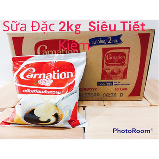 Sữa đặc Carnation bịch 2kg có đường tiết kiệm nấu trà sữa Thái, làm bánh
