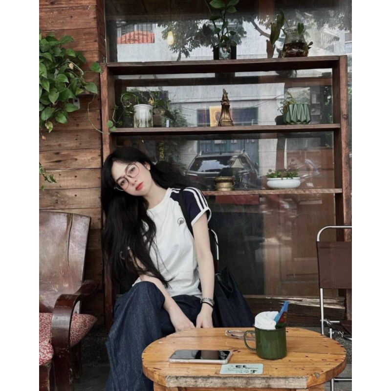 Áo thun baby tee tay phối, áo phông nữ, chất liệu cotton thoáng mát