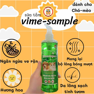 sữa tắm trị ve rận và ngăn ngừa ve Vimedim  (nắp trong) dành cho chó mèo