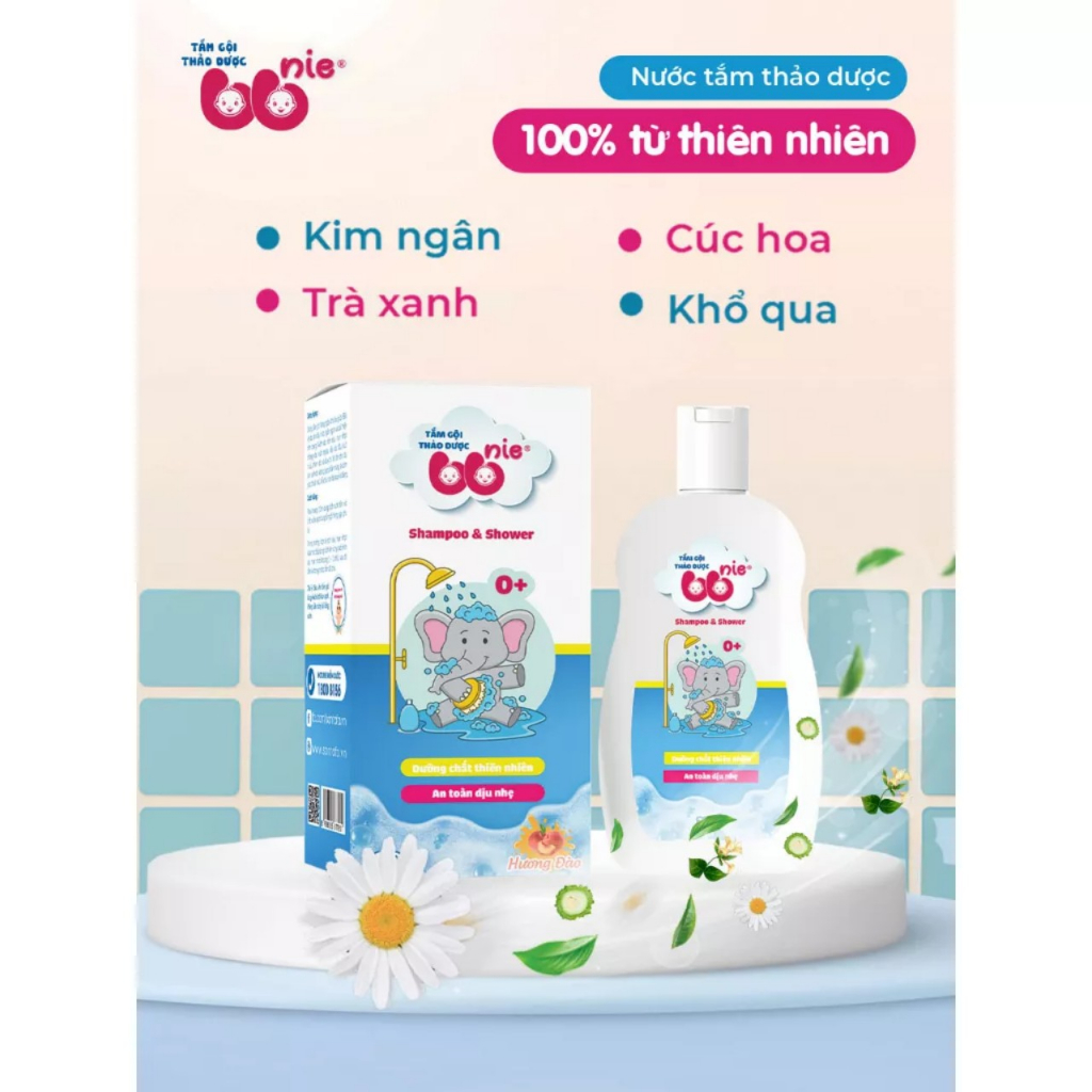 Sữa tắm thảo dược BBnie Santafa 250ml an toàn cho trẻ