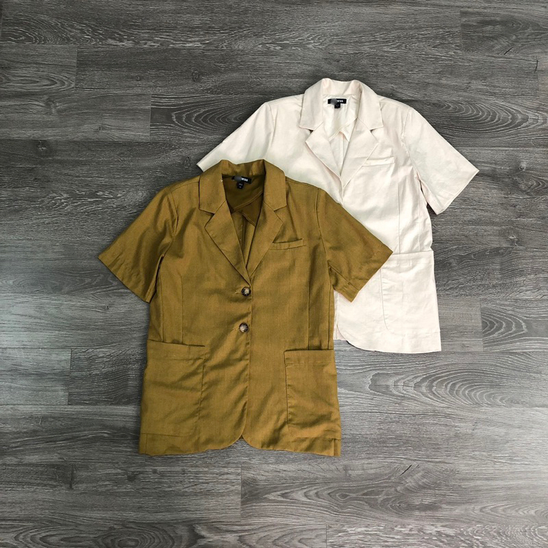 HIPU.VNXK - ÁO VEST EXPRESS LINEN TAY NGẮN CÓ MÚT VAI.