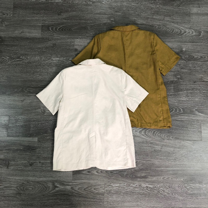 HIPU.VNXK - ÁO VEST EXPRESS LINEN TAY NGẮN CÓ MÚT VAI.