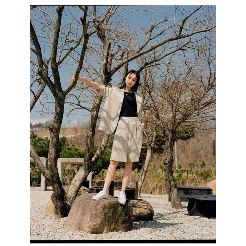 HIPU.VNXK - ÁO VEST EXPRESS LINEN TAY NGẮN CÓ MÚT VAI.