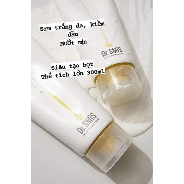 Sữa rửa mặt trắng da mờ thâm Dr Smis Vitamin Capsule Cleasing Foam 300ml