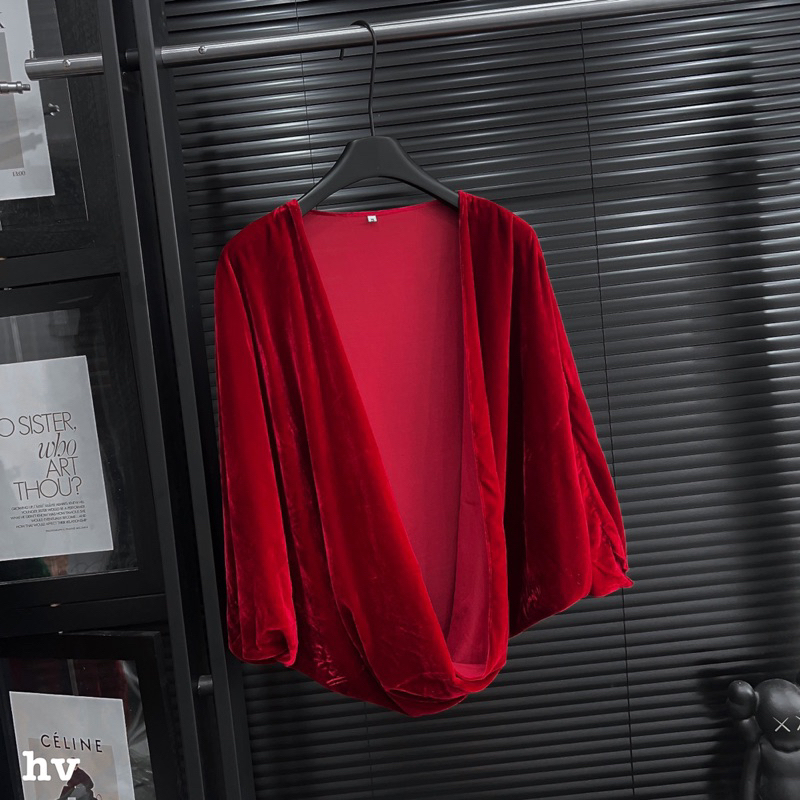 Áo choàng nhung the