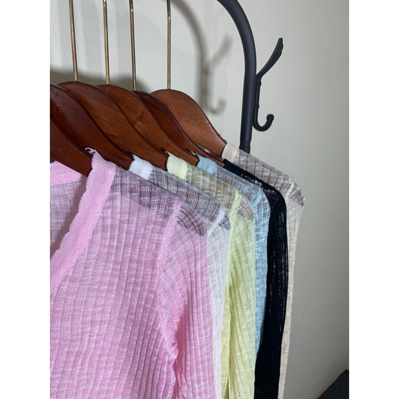 Áo cardigan, áo khoác mỏng một khuy tay dài dáng ngắn croptopp trơn basic áo mix với áo 2 dây áo quây thời trang