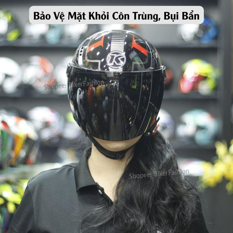 Kính Thay Thế  Mũ Bảo Hiểm KYT 1/2 Tiger - Hàng Chính Hãng