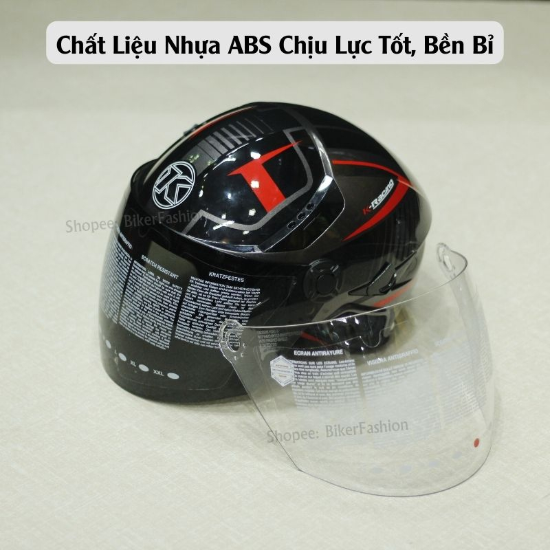 Kính Thay Thế  Mũ Bảo Hiểm KYT 1/2 Tiger - Hàng Chính Hãng