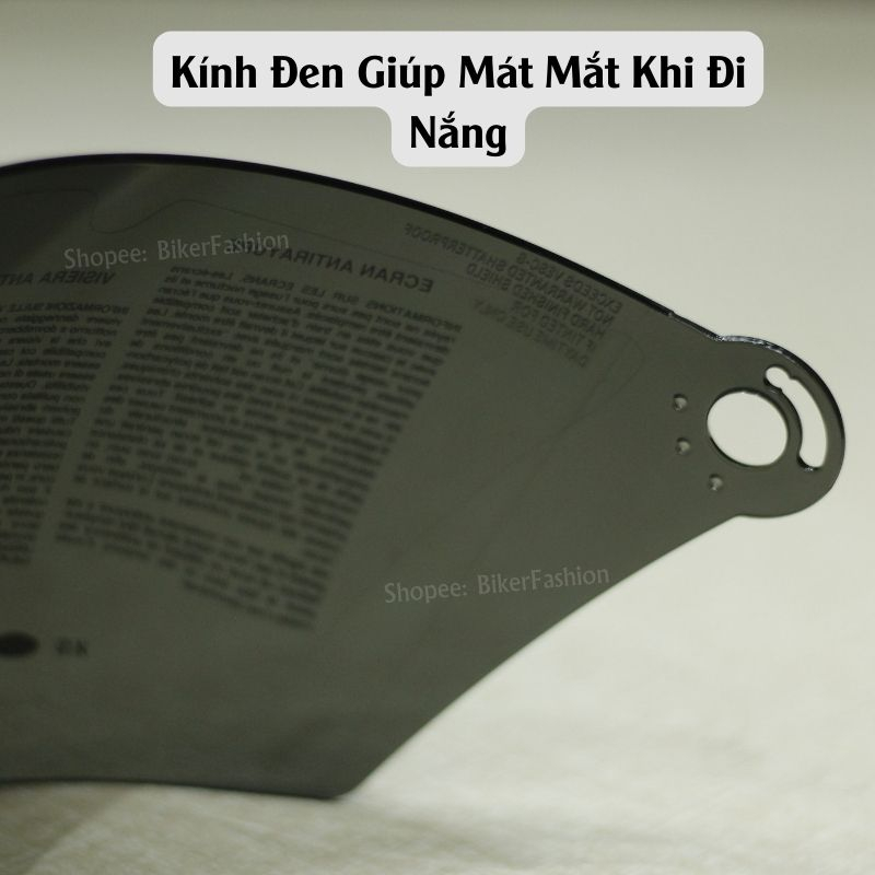 Kính Thay Thế  Mũ Bảo Hiểm KYT 1/2 Tiger - Hàng Chính Hãng