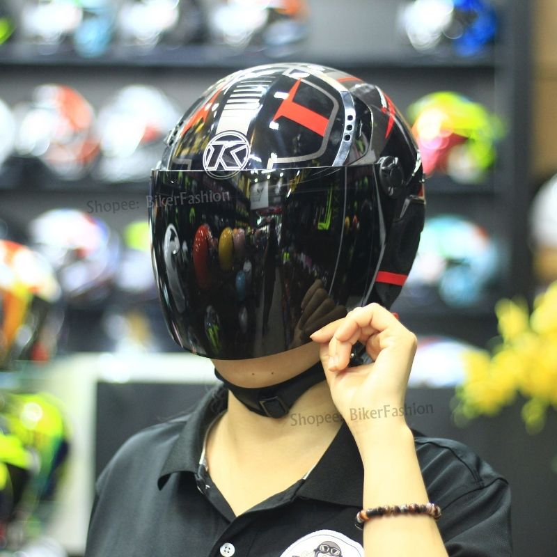 Kính Thay Thế  Mũ Bảo Hiểm KYT 1/2 Tiger - Hàng Chính Hãng