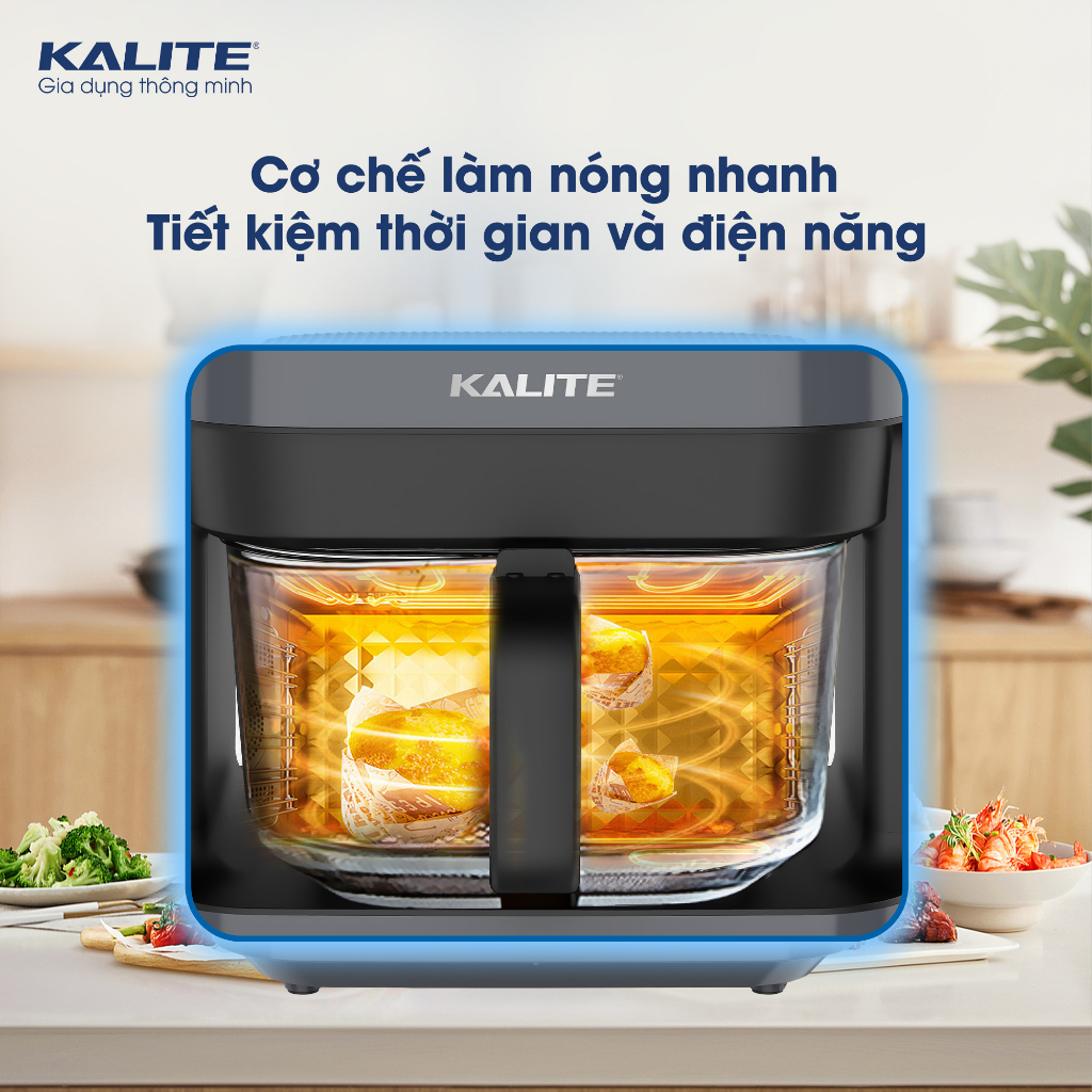 Nồi Chiên Không Dầu Kalite Kl6000,Dung Tích 6L,Công Suất 1250W, Bảo Hành Chính Hãng 2 Năm