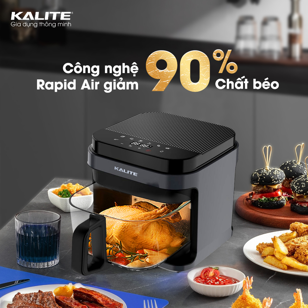 Nồi Chiên Không Dầu Kalite Kl6000,Dung Tích 6L,Công Suất 1250W, Bảo Hành Chính Hãng 2 Năm