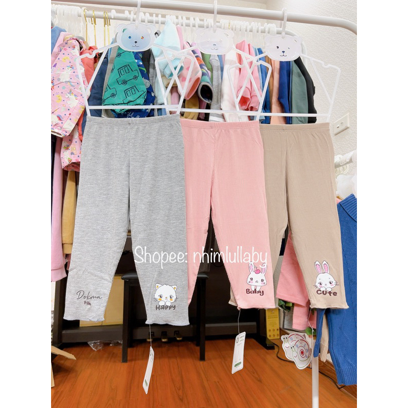 9-48M Quần legging dài bé gái Dokma DQ1713