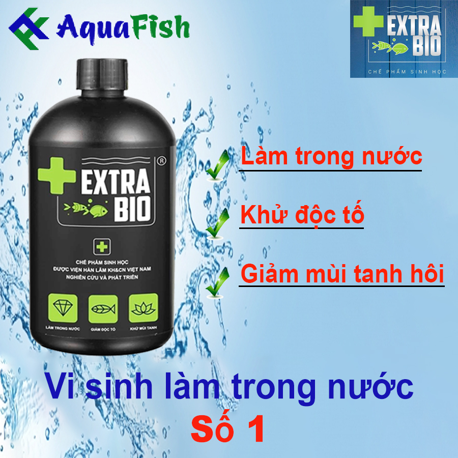 Vi sinh Extra Bio 500ml, 1000ml (vi sinh bể cá làm trong nước, giảm độc tố, cân bằng PH)