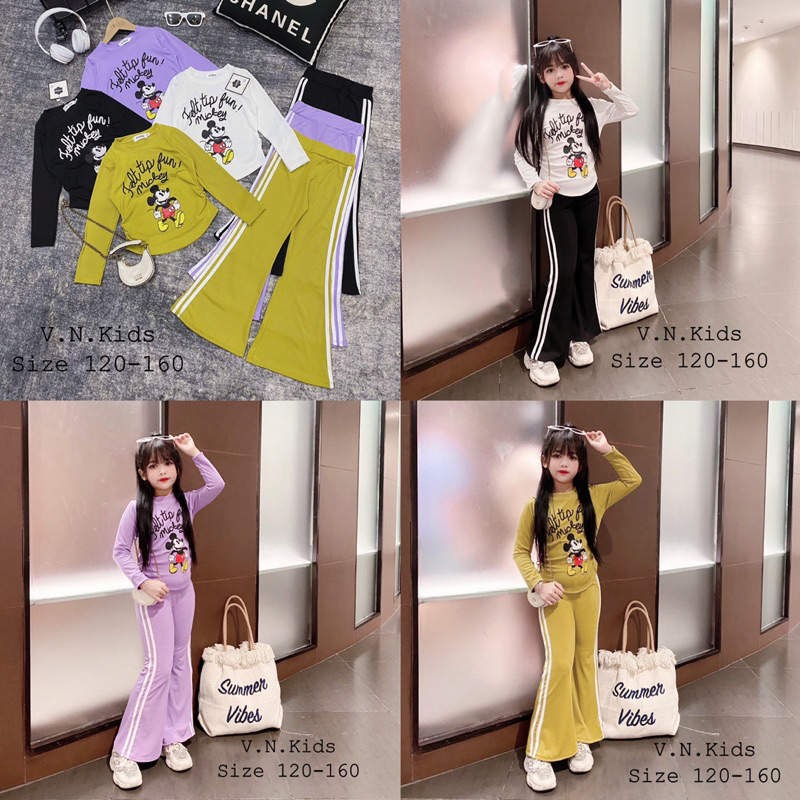 Bộ mickey Thu đông 2023 cho bé size đại 18kg-42kg
