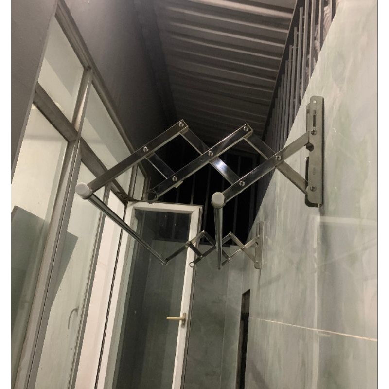 Giàn phơi thông minh co giãn inox 304, inox 201 dài 1m5,1m2,1m ống 19mm - giá phơi quần áo