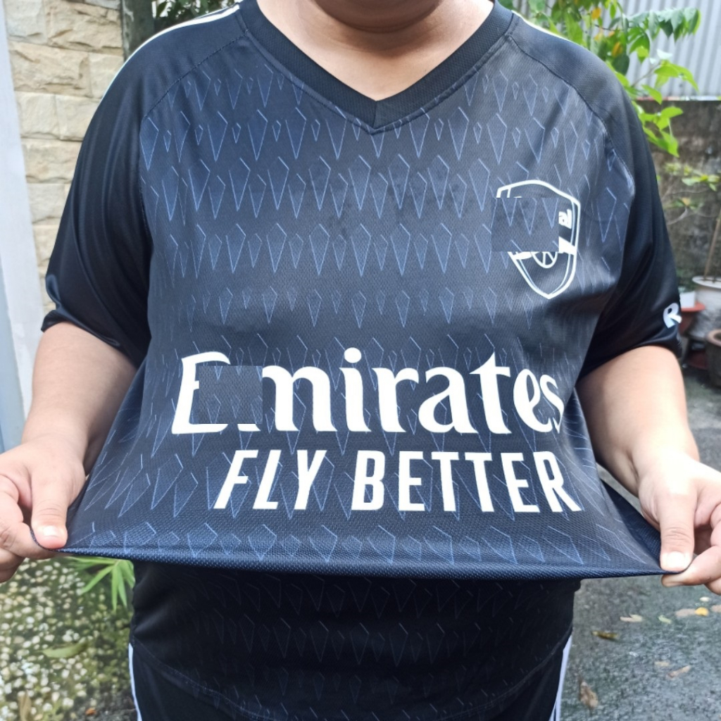 Áo Bóng Đá Bigsize CLB Arsenal Đen Mẫu Mới 2023 Cho Các Anh Từ 100Kg - 130Kg