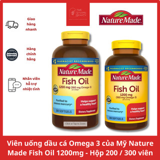  Viên uống dầu cá Omega-3 của Mỹ Nature Made Fish Oil 1000 1200mg 