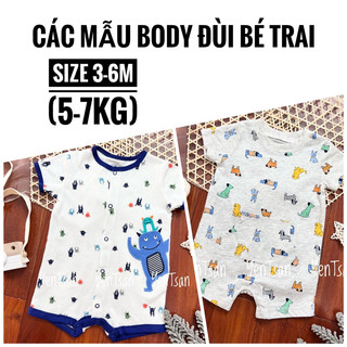 Size 3-6m ) - Body đùi xuất dư cho bé Trai , body đùi Carter, body đùi cài cúc trước, Romper đùi