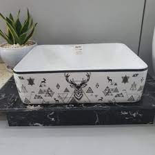 Chậu rửa mặt lavabo đặt bàn đá 8816hv con hươu đặt bàn thương hiệu