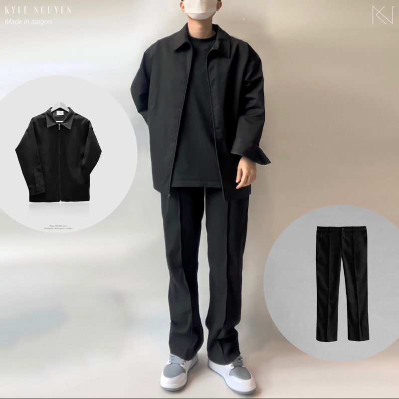 ÁO KHOÁC DÂY KÉO - ĐEN & NÂU