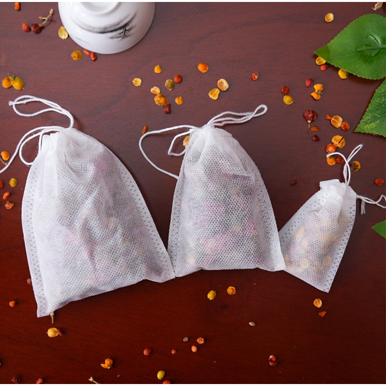 Túi Lọc Trà 100 TÚI 8x12cm Vải không dệt có dây rút BANTA