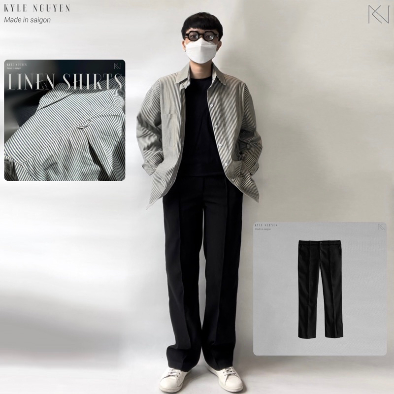 ÁO SƠMI SỌC OVERSIZE_LINEN SHIRTS’s KN