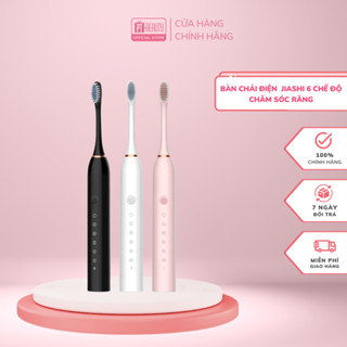  Bàn chải điện đa năng thông minh JIASHI 6 chế độ chăm sóc răng kèm 4 đầu thay thế 