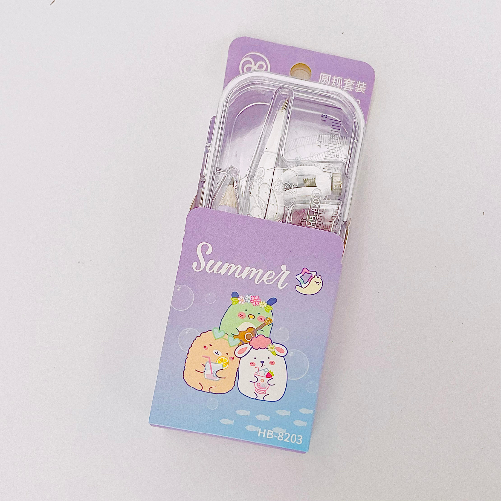 Bộ compa 7 món thiết kế gọn nhẹ, thuận tiện để cầm và thao tác, sử dụng dễ dàng,an toàn tuyệt đối khi