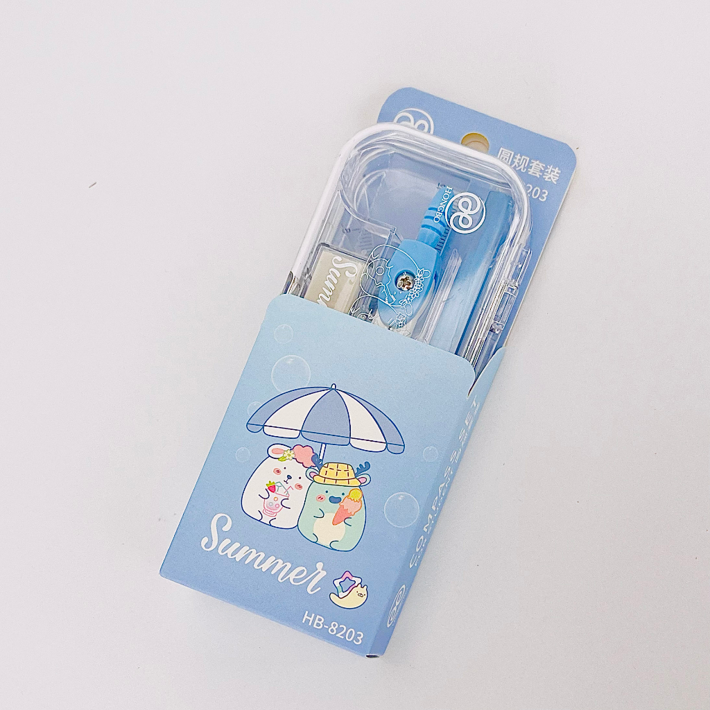 Bộ compa 7 món thiết kế gọn nhẹ, thuận tiện để cầm và thao tác, sử dụng dễ dàng,an toàn tuyệt đối khi