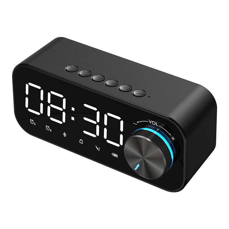 Loa Bluetooth B126, Loa nghe nhạc Bass mạnh, êm tai, đồng hồ báo thức, màn hình LED, công suất lớn, chống nước IPX5