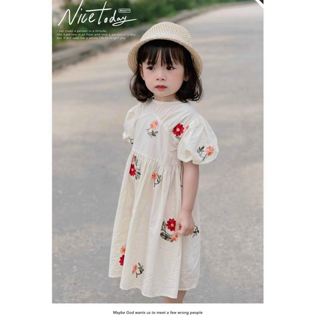 Váy trắng xinh xắn cho bé gái 8-27kg