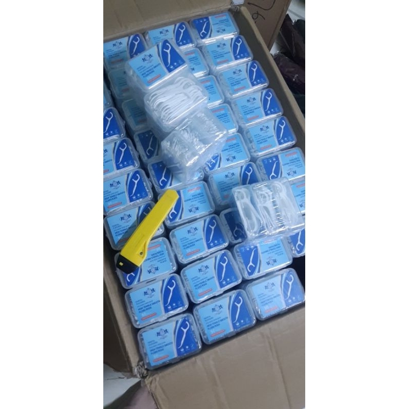 Sỉ 10 Hộp 500 Cái , Tăm Chỉ Nha Khoa Sợi Chỉ Mảnh Loại 1