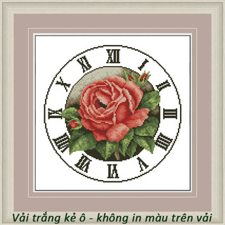 Tranh thêu chữ thập không in màu trên vải (33 x 33 cm)