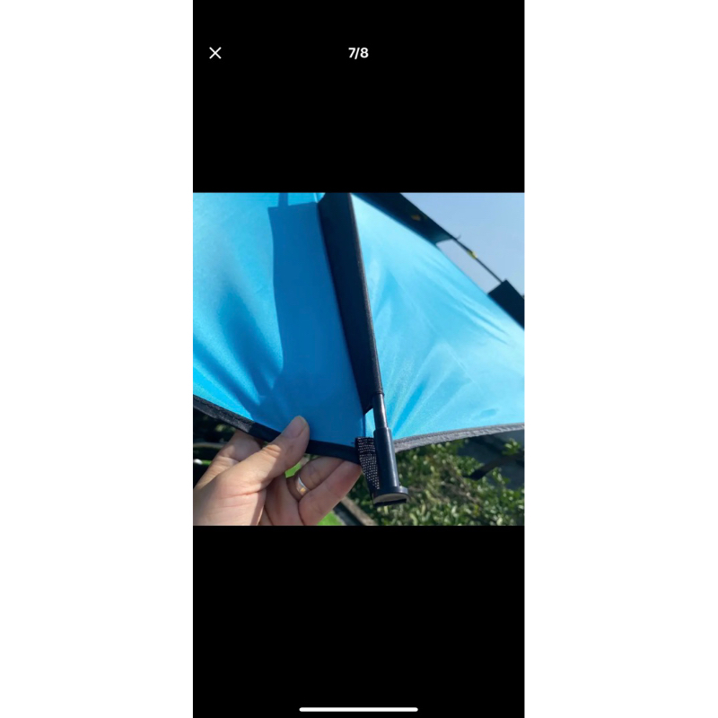 Ô dù câu cá 2 tầng màu xanh nhã