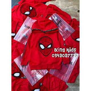 Áo nỉ hoodie bé trai siêu nhân nhện đỏ mv