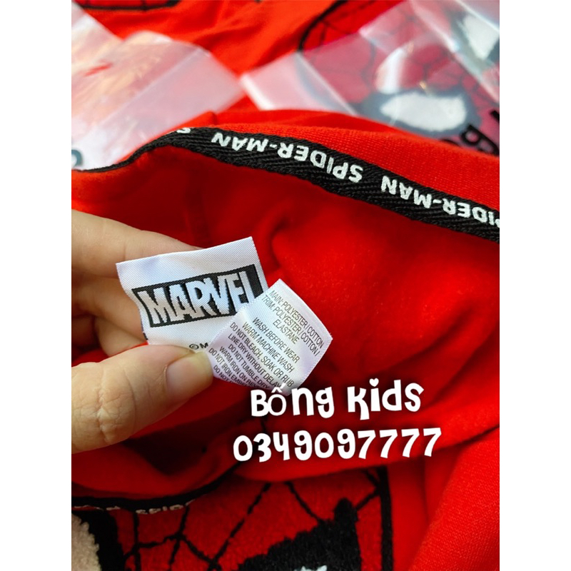 Áo Nỉ Hoodie Bé Trai Siêu Nhân Nhện Đỏ MV