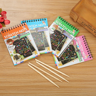 Sổ vẽ ma thuật kèm bút tre - scratch note- sổ cạo, tranh cạo 4.9 712 đánh giá 6,4